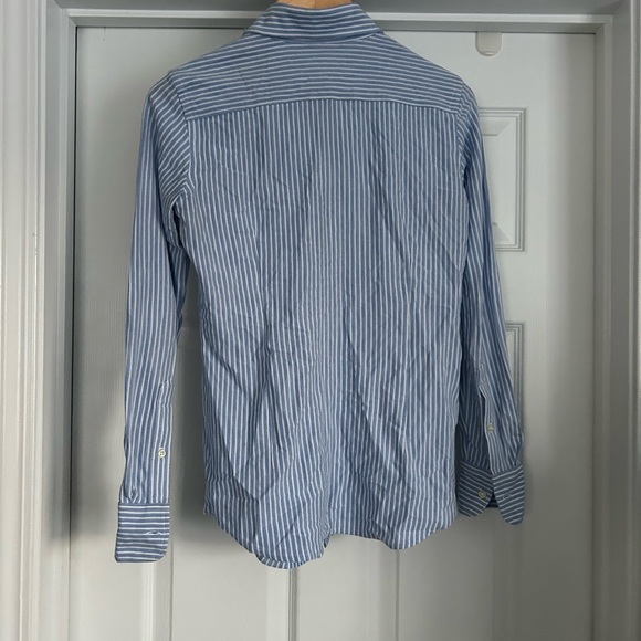 Ralph Lauren Knit Oxford Blue White Striped Size Small - Picture 8 of 8